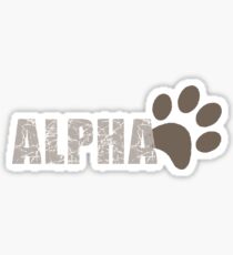 Alpha Pup Doggy Paw Print Grafikdesign Sticker