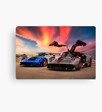 Pagani Huayra Sunset Canvas Print