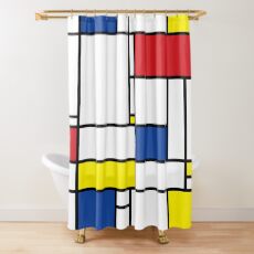 Mondrian Minimalist De Stijl Moderne Kunst Duschvorhang