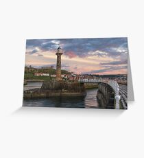 Whitby in the evening Greeting Card