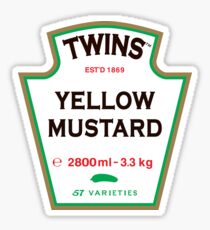 TWINS Yellow Mustard Sticker