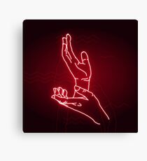 Neon Meanwhile (red) Canvas Print