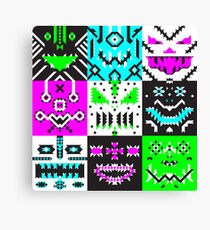 square monster pattern punk Canvas Print