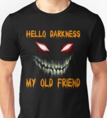 SHANGCHEN Raven Crow Coffee Funny Hello Darkness T-Shirt