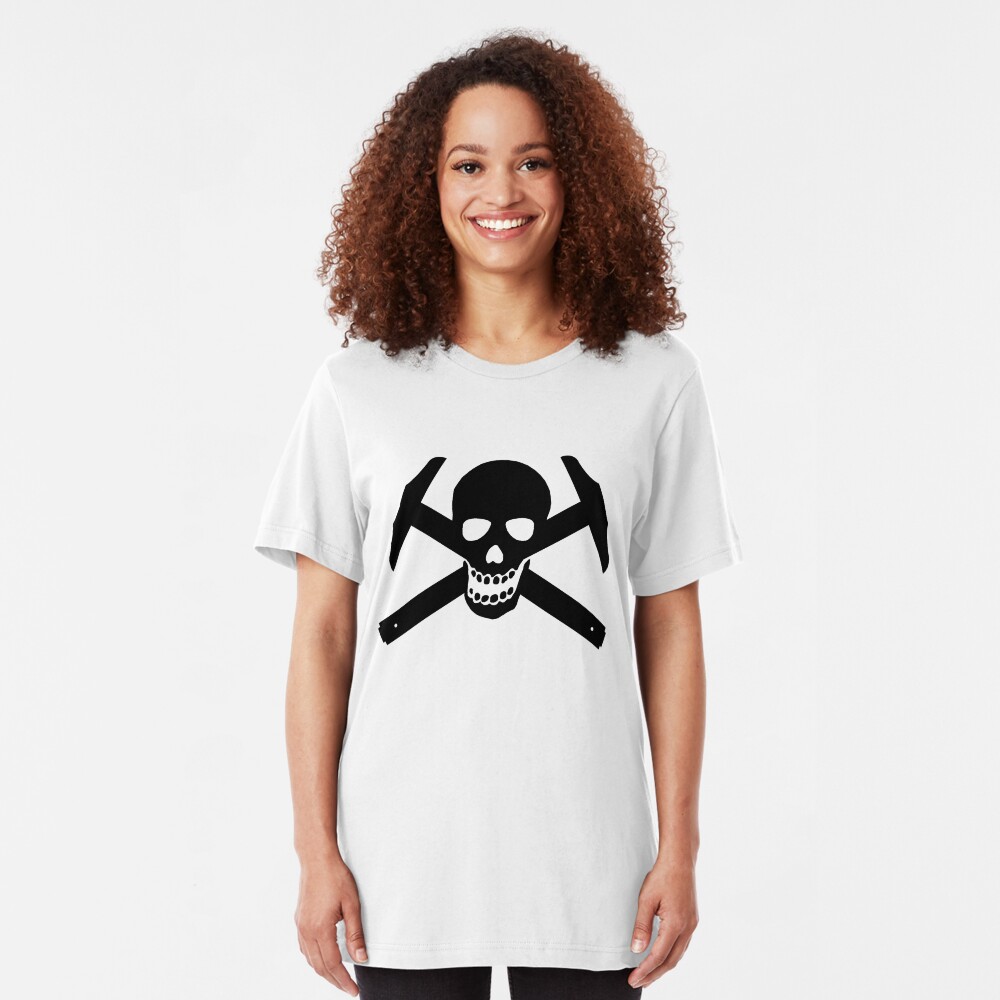 Architectural Jolly Rogers - Black Image Slim Fit T-Shirt