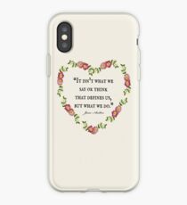 Jane Austen Floral 'Defines Us' Quote iPhone Case