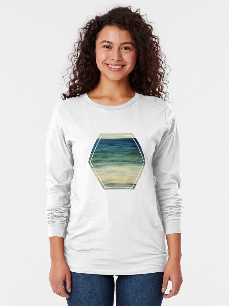 Alternate view of Abstract Seascape No 2 Long Sleeve T-Shirt