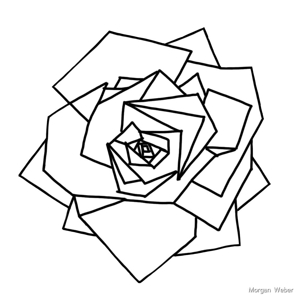 "Geometric Rose" by Weber Redbubble
