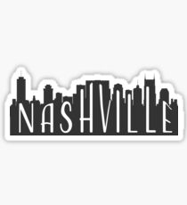 skyline silhouette - nashville Sticker