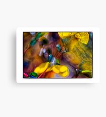 droplets & flowers in abstract Canvas Print