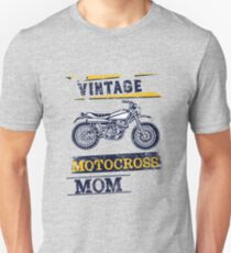 Vintage Motocross Motorcycle Mom Graphic Design Slim Fit T-Shirt