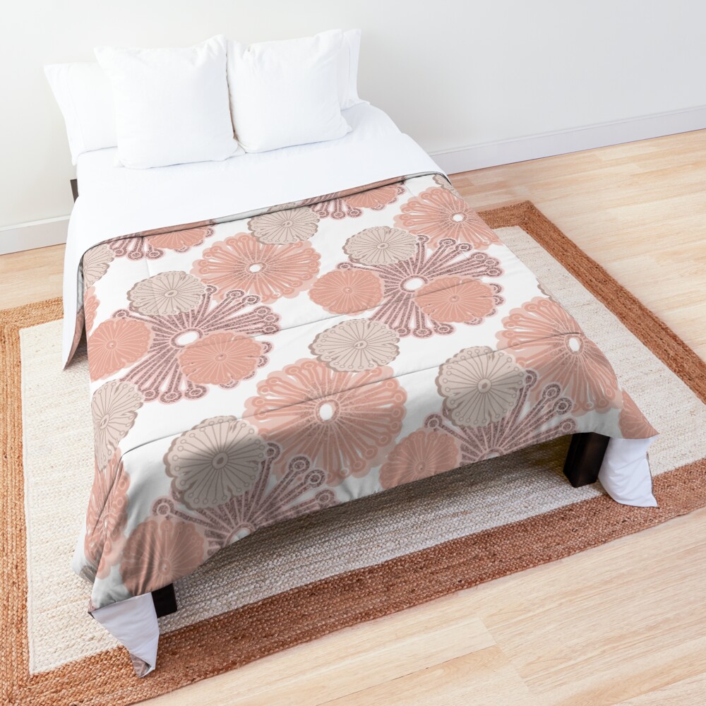 Rose Gold Blumenmuster Tagesdecke