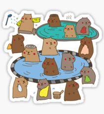 Having a capybara ol' time Sticker