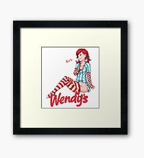 Smug Wendy's Girl Framed Print