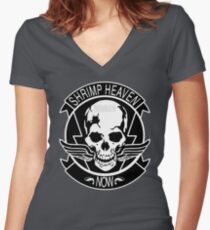 SHRIMP HEAVEN NOW Women's Fitted V-Neck T-Shirt