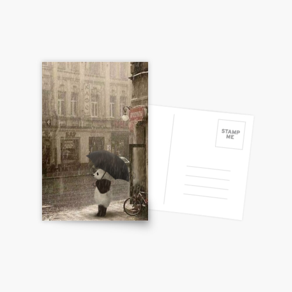 It's raining outside Postcard