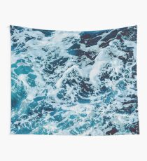 Turquoise Blue Ocean Waves Tapestry