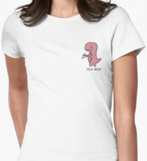 'Tea-Rex' Illustration Women's Fitted T-Shirt