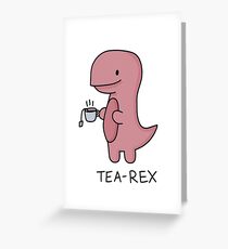 'Tea-Rex' Illustration Greeting Card