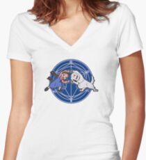 Full metal fusion Ha Fitted V-Neck T-Shirt