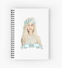 Emilia Clarke wearing a flower crown Spiral Notebook