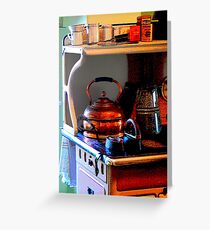 Copper Tea Kettle on Stove Greeting Card