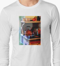 Copper Tea Kettle on Stove Long Sleeve T-Shirt