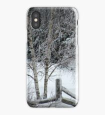 Snow on Fence iPhone Case