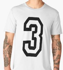 3, TEAM SPORTS, NUMBER 3, THREE, THIRD, Competition, Tri, Triple Men's Premium T-Shirt