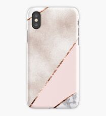 Vinilo o funda para iPhone Empalmado mezclado mármol de oro rosa