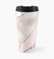 Spliced mixed rose gold marble Travel Mug