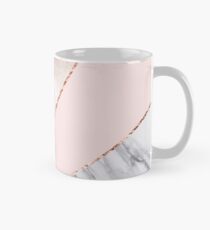 Spliced mixed rose gold marble Mug