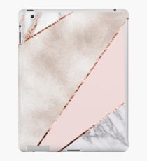 Gespleisst gemischter Roségoldmarmor iPad-Hülle & Klebefolie