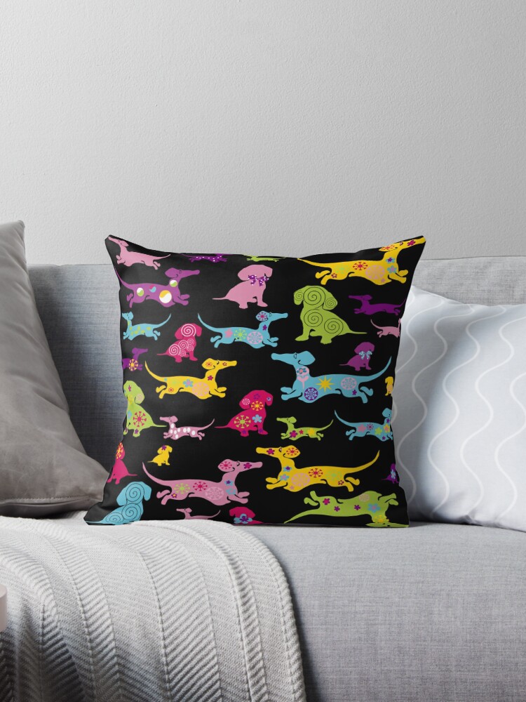 dachshund throw pillow