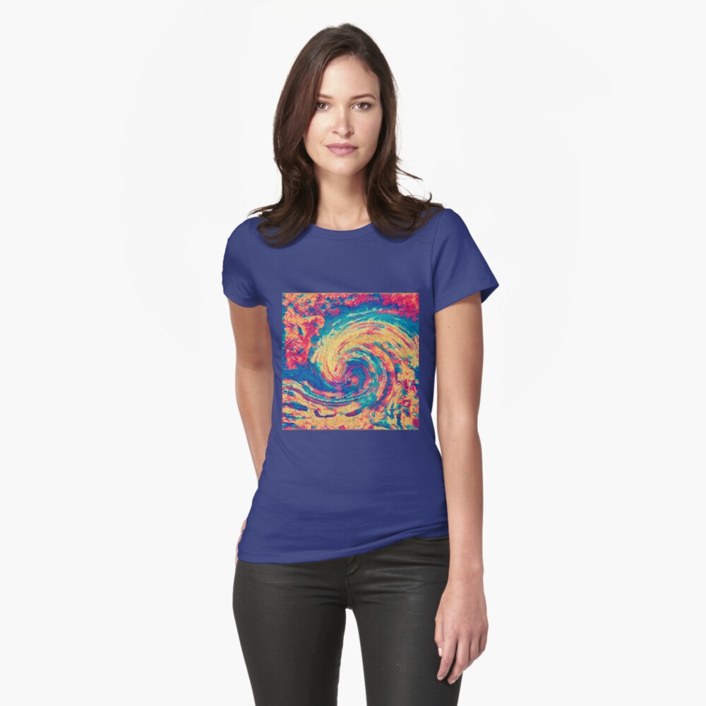 King wave Fitted T-Shirt