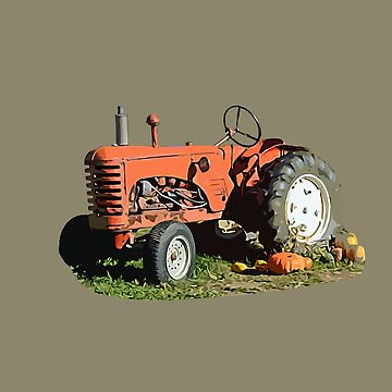 Old Red Tractor in watercolors | Socks