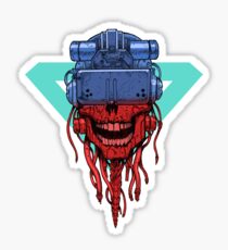 cyber punk skull Sticker