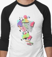 Retro 80s Geometric Men's Baseball ¾ T-Shirt