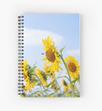Cuaderno de espiral Summer sunflowers fiel landscape