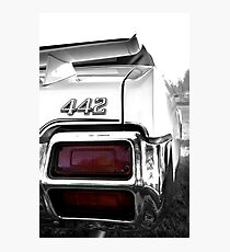 1971 Oldsmobile 442 detail - High Contrast Photographic Print