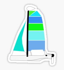 Blue Catamaran Sticker
