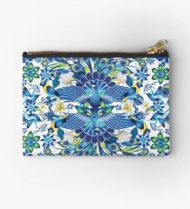 Blue Peacock Love Studio Pouch