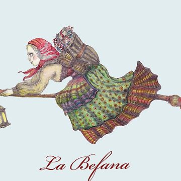 Buona Befana Epiphany Witch Getting Ready Sticker for Sale by  ShoaffBallanger