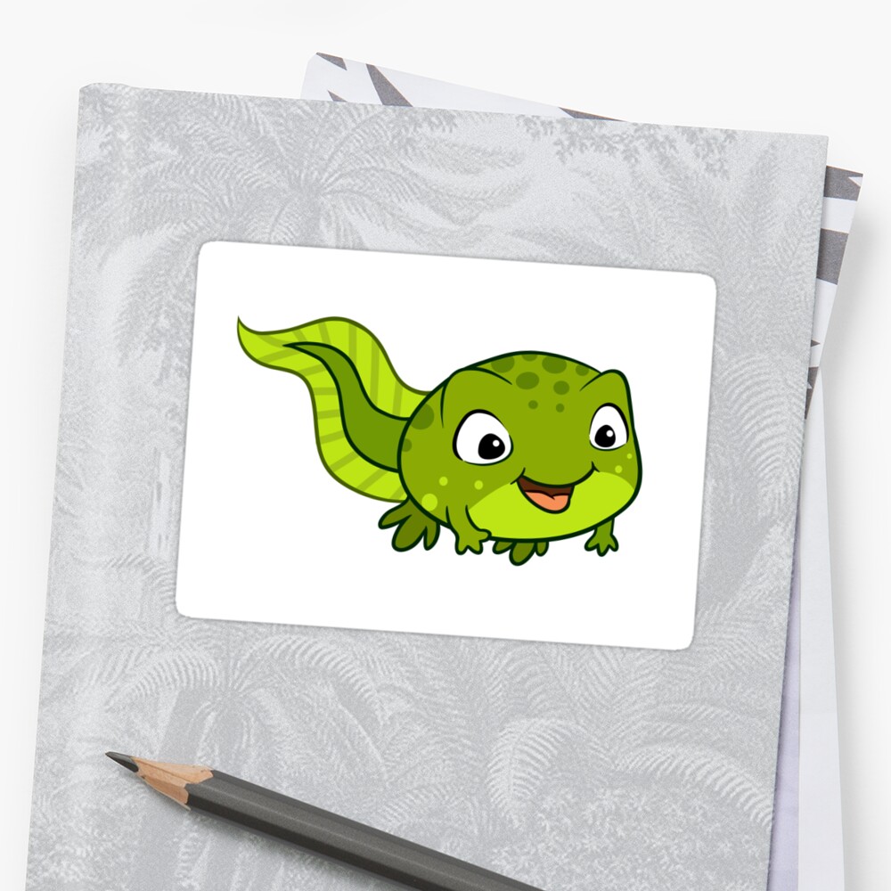 "Happy tadpole cartoon illustration" Stickers by treemouse | Redbubble