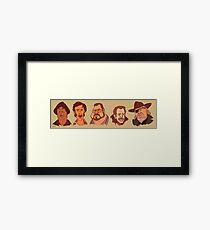 Coen Brothers Characters Framed Print