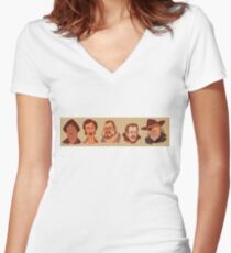 Coen Brothers Characters Women's Fitted V-Neck T-Shirt