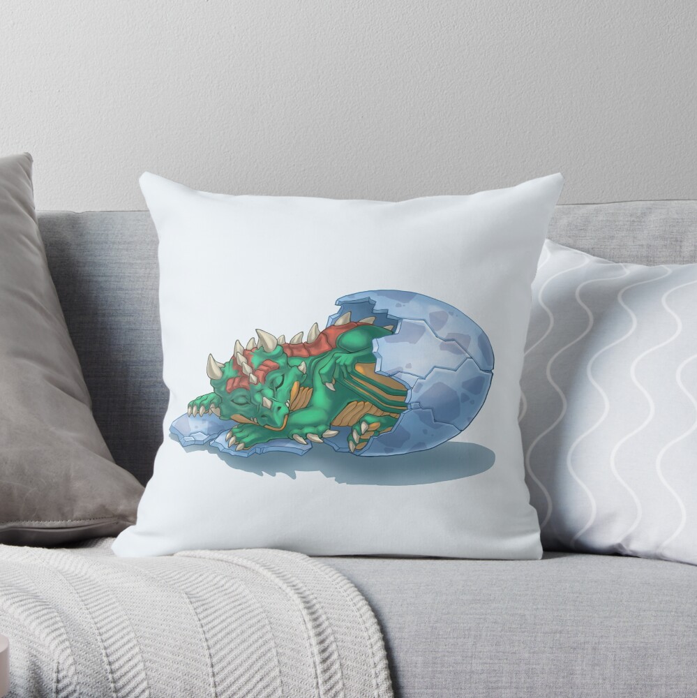 Dragon Hatchling Throw Pillow