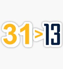 Reggie Miller > Paul George | 31>13 Sticker