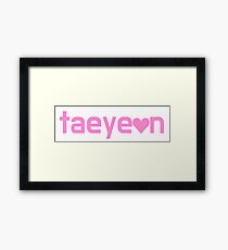 taeyeon snsd kpop Framed Print