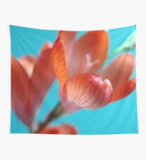 Wild Orange Freesia Wall Tapestry